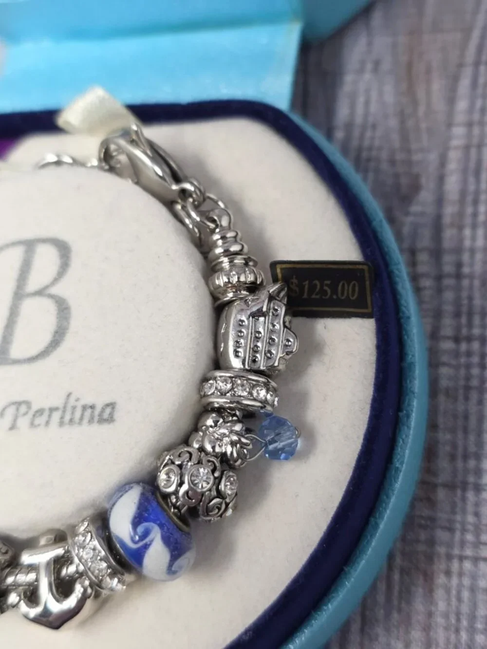 Women's Bracelet, Bella Perlina, One Size Fits All, Decorative Color Stones, New